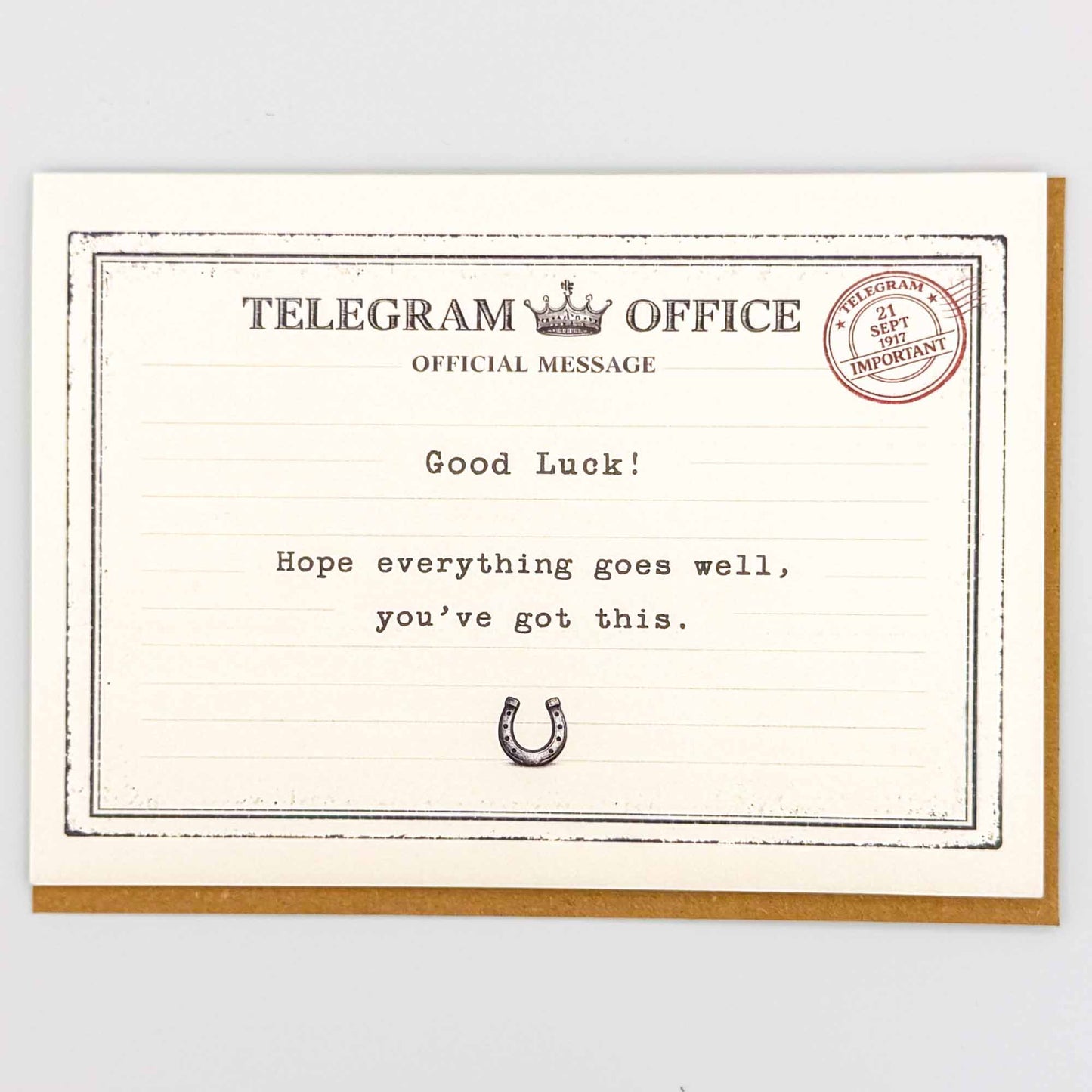 Good Luck! Telegram Card