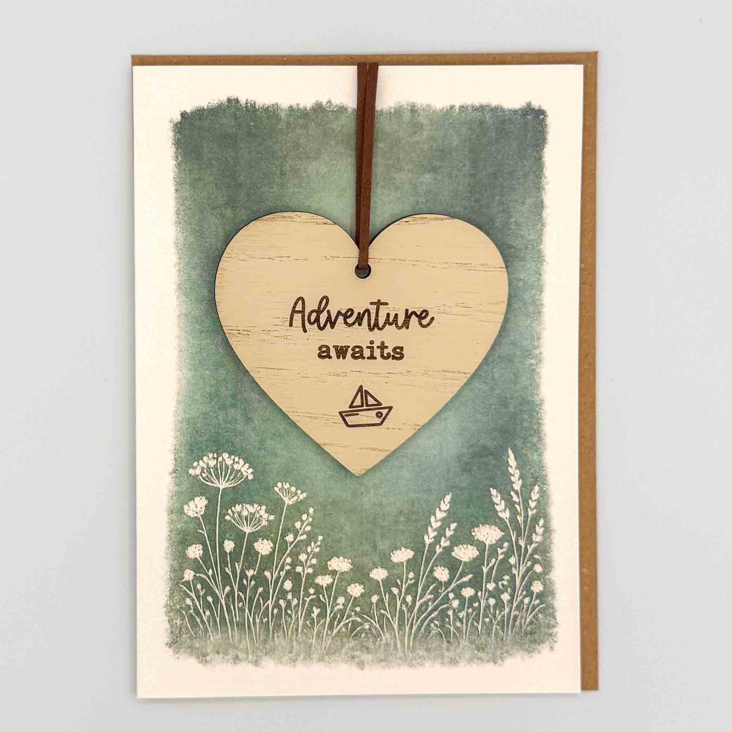 Keepsake Card - Adventure Awaits (Boat) Heart