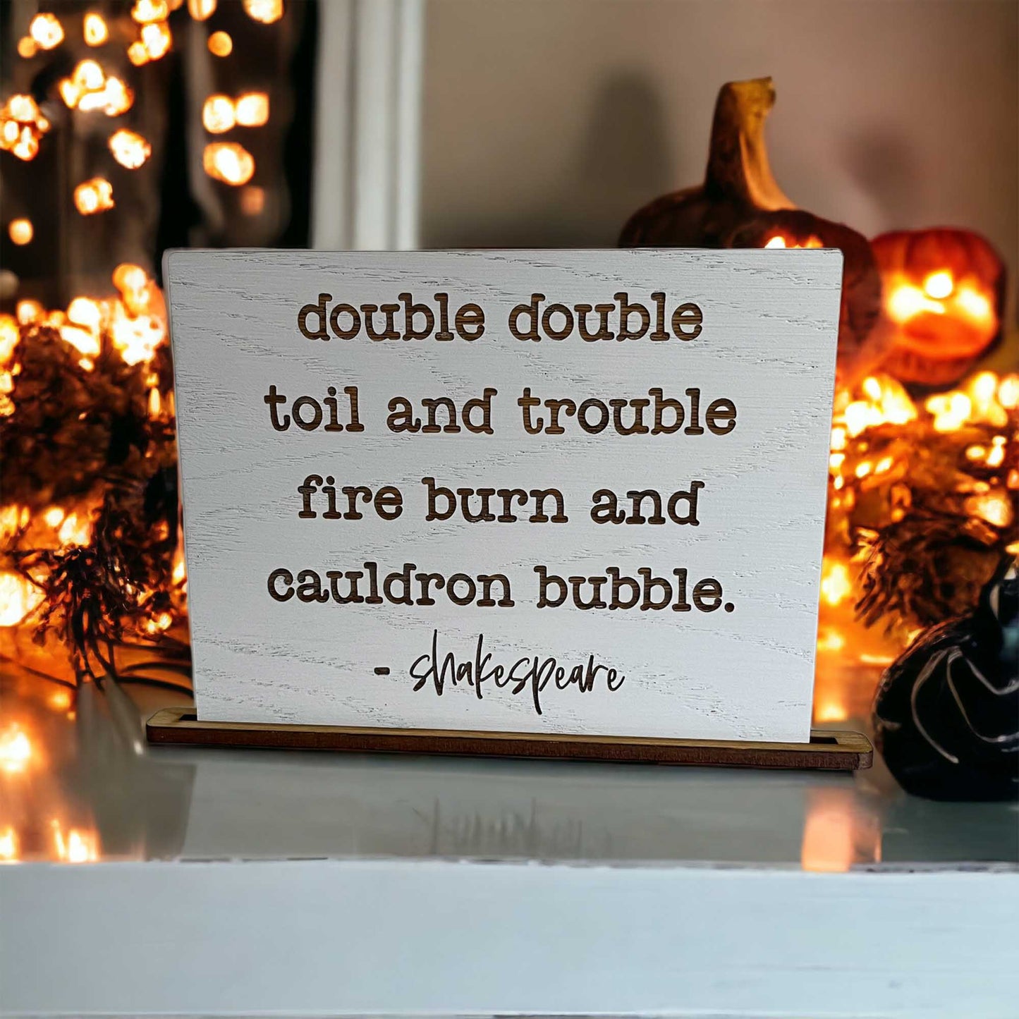Halloween sign, Halloween decor, Witch sign, Shakespeare sign
