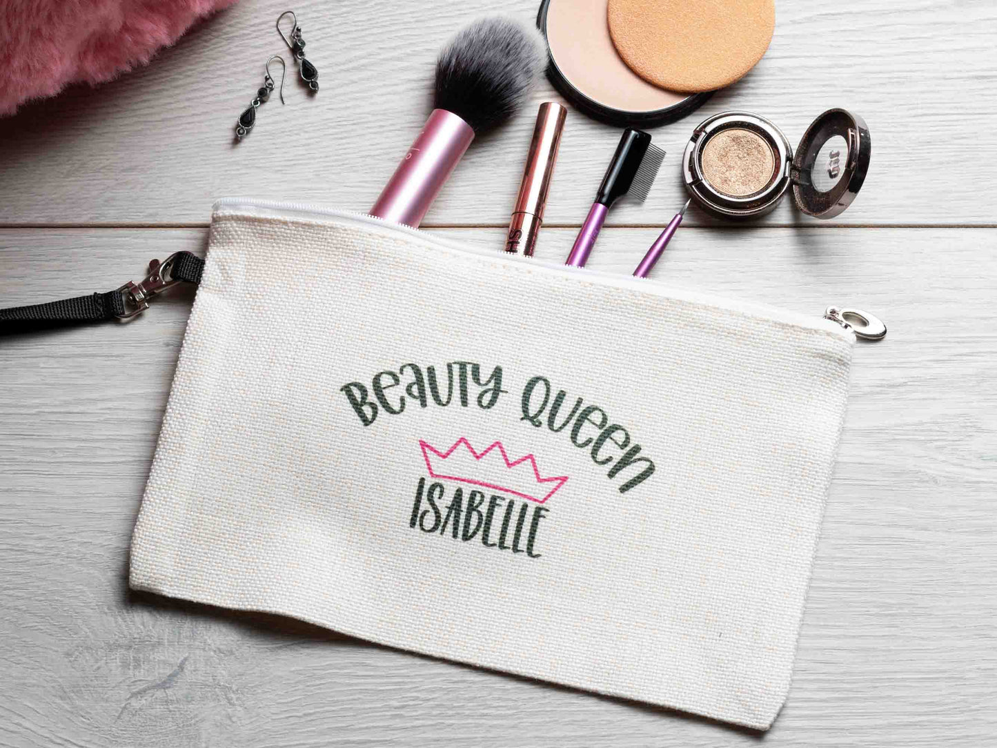 Personalised Makeup bag beauty queen