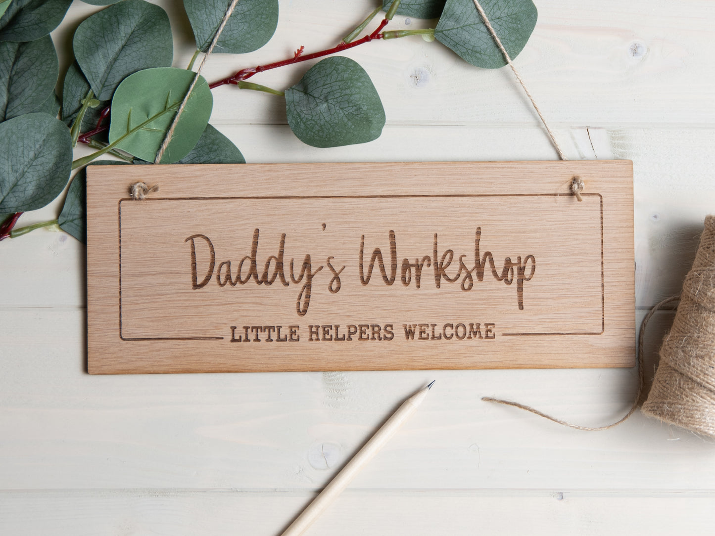 daddys workshop hanging sign