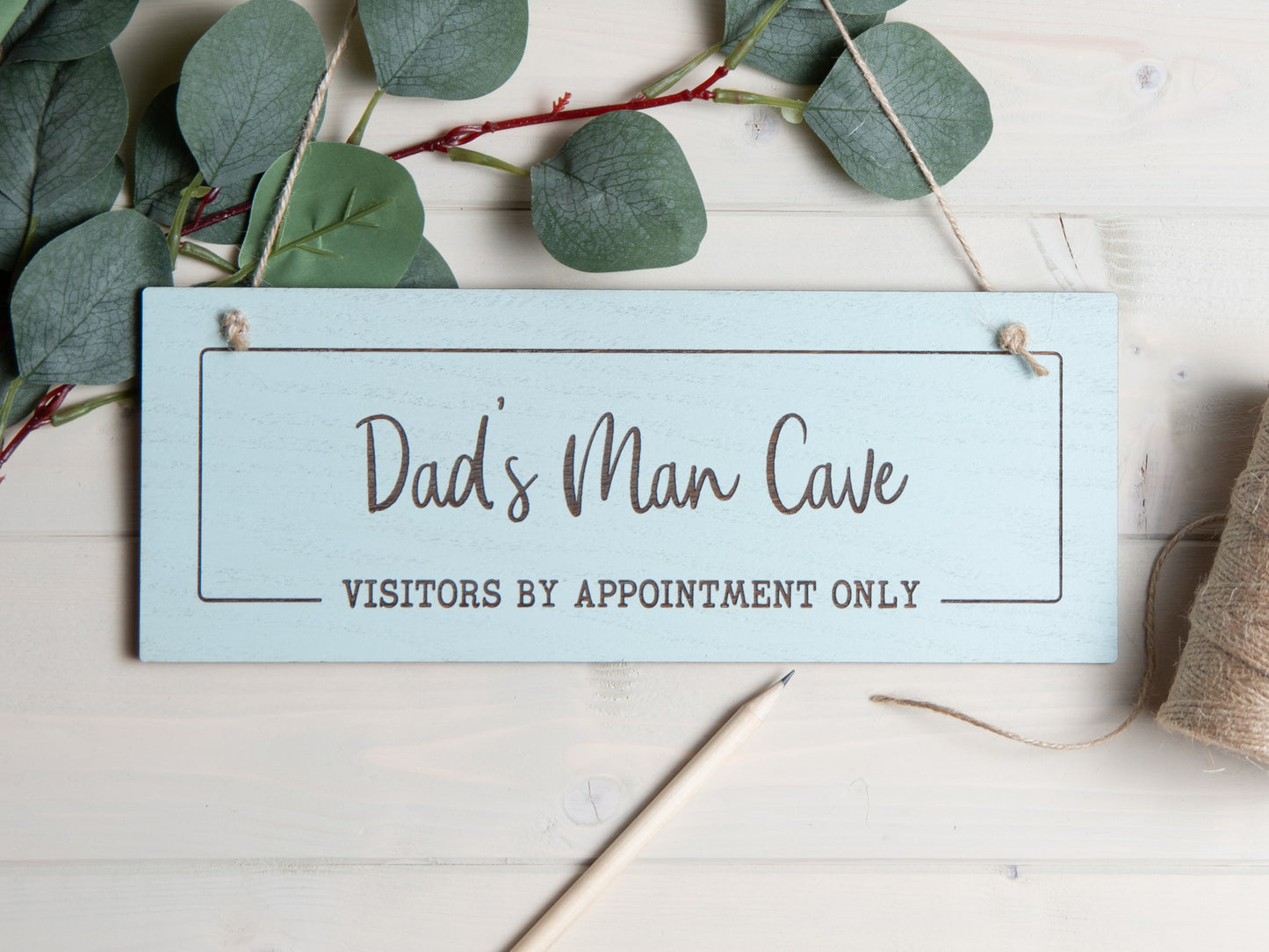 dads man cave hanging sign