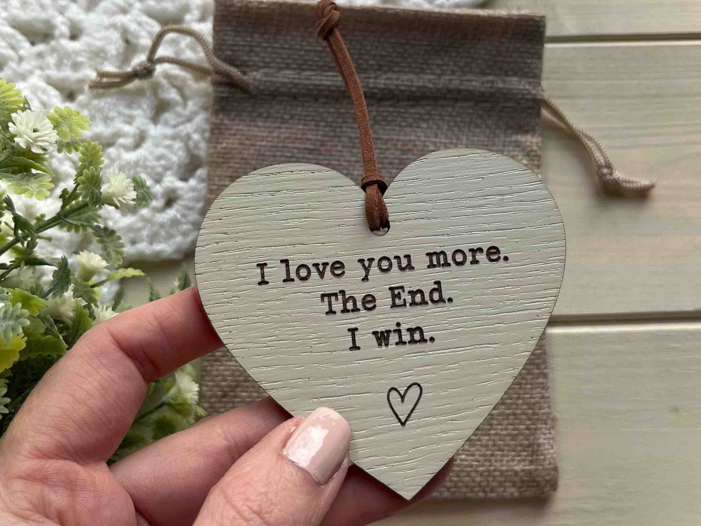 I Love You More Message Heart Gift