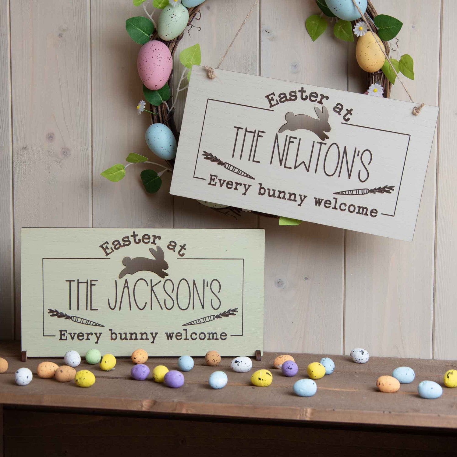 easter decorations and signs, personalised gifts and decor