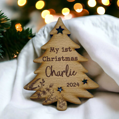 Baby's First Christmas Plaque- Personalised Tree