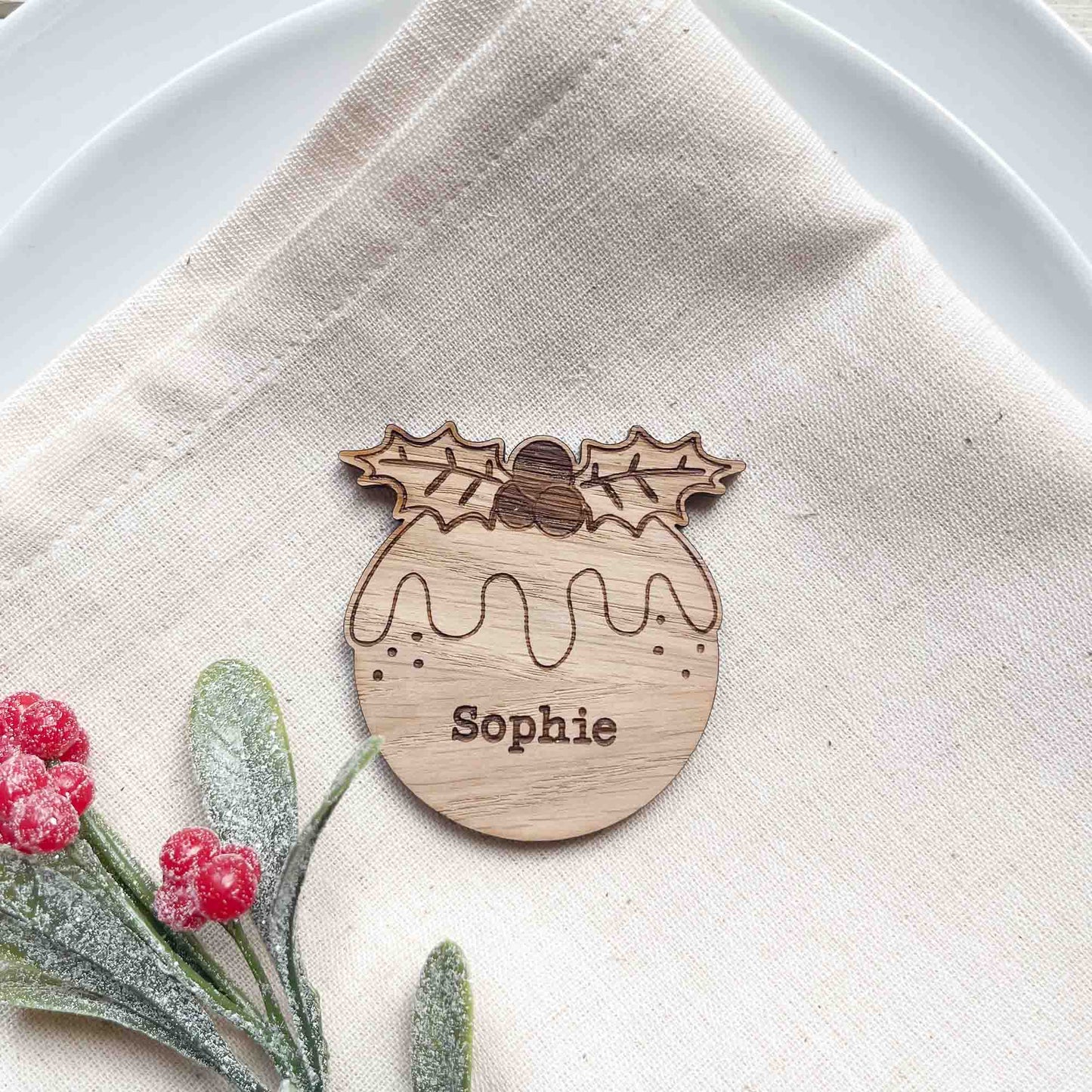 Custom Christmas Dinner Table Setting