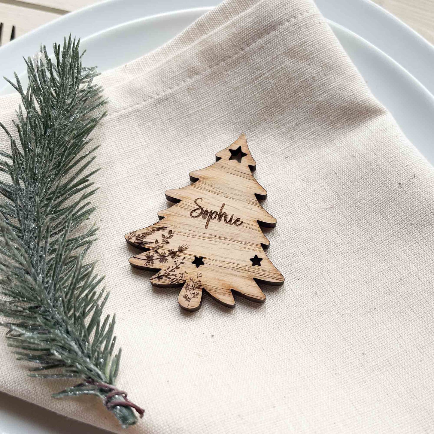 Custom Christmas Party Favour Dinner Place Name