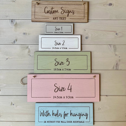 Personalised Wooden Signs