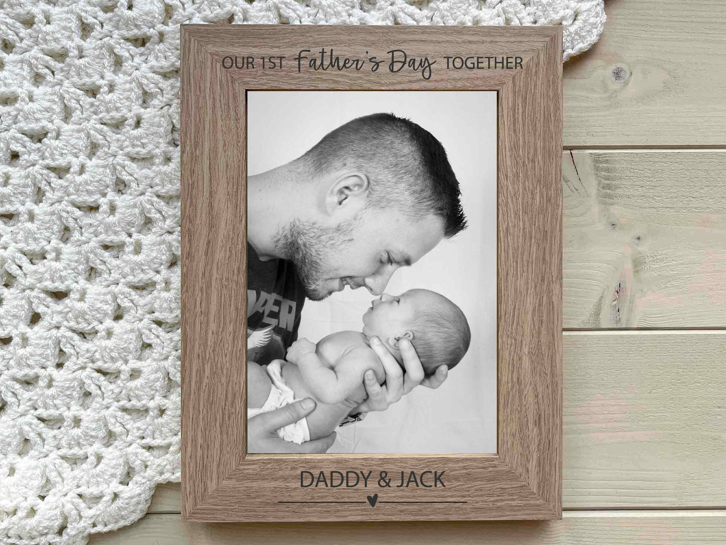 Personalised First Father's Day Engraved Picture Frame