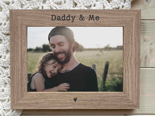 Daddy & Me Photo Frame Father's Day Christmas Gift Personalised