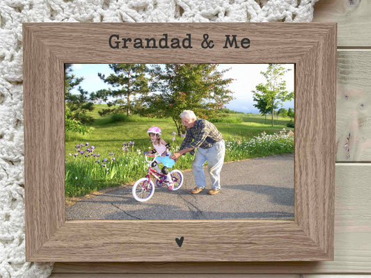 Grandad & Me Photo Frame Gift Personalised Fathers Day Birthday Gift