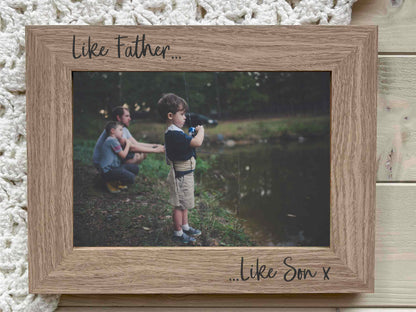 Like Father Like Son Photo Frame Gift Fathers Day Birthday Christmas