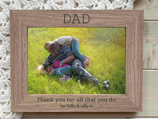 Thank You Dad Personalised Photo Frame Gift