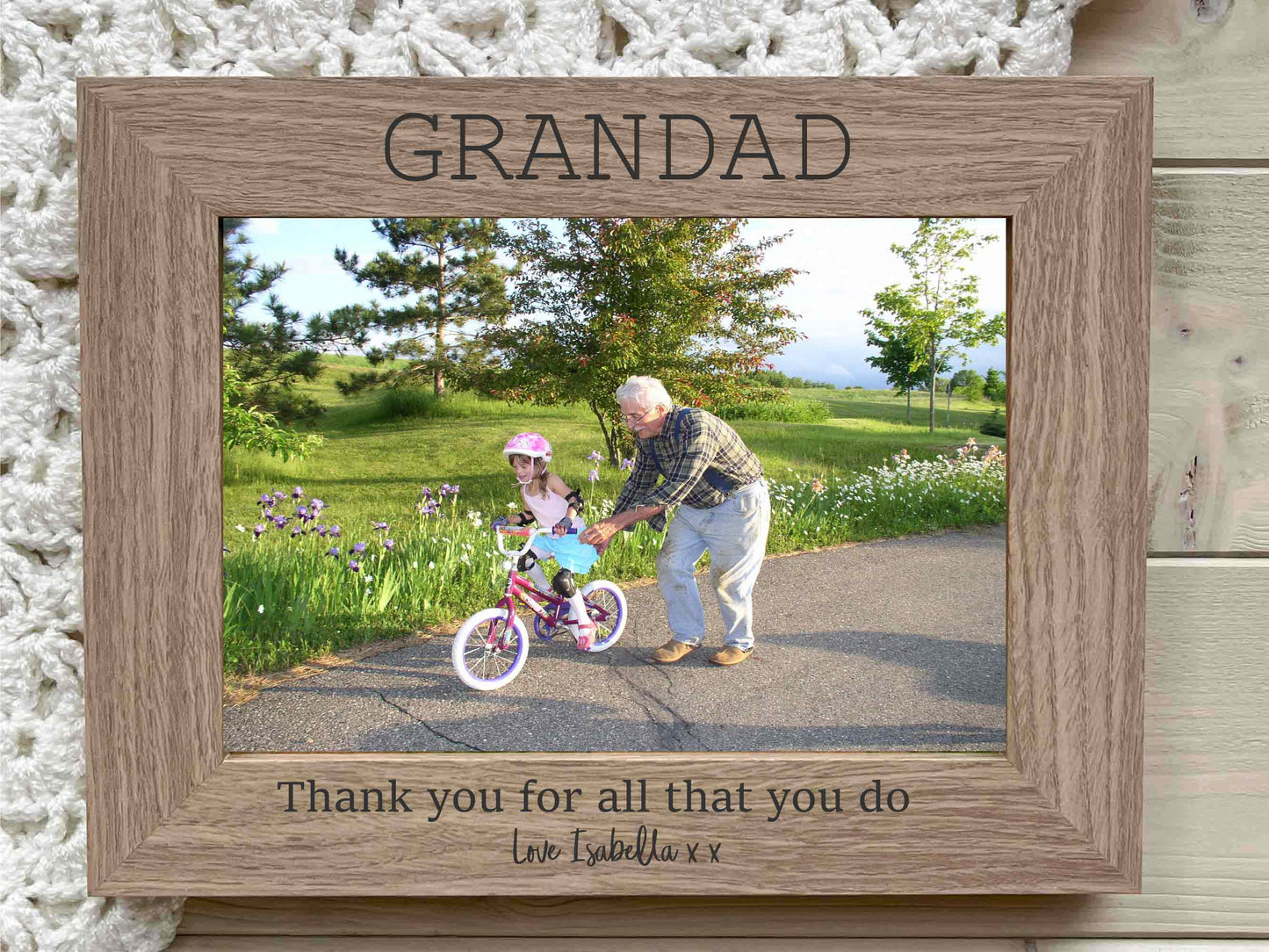 Thank You Grandad Personalised Photo Frame Fathers Day Gift