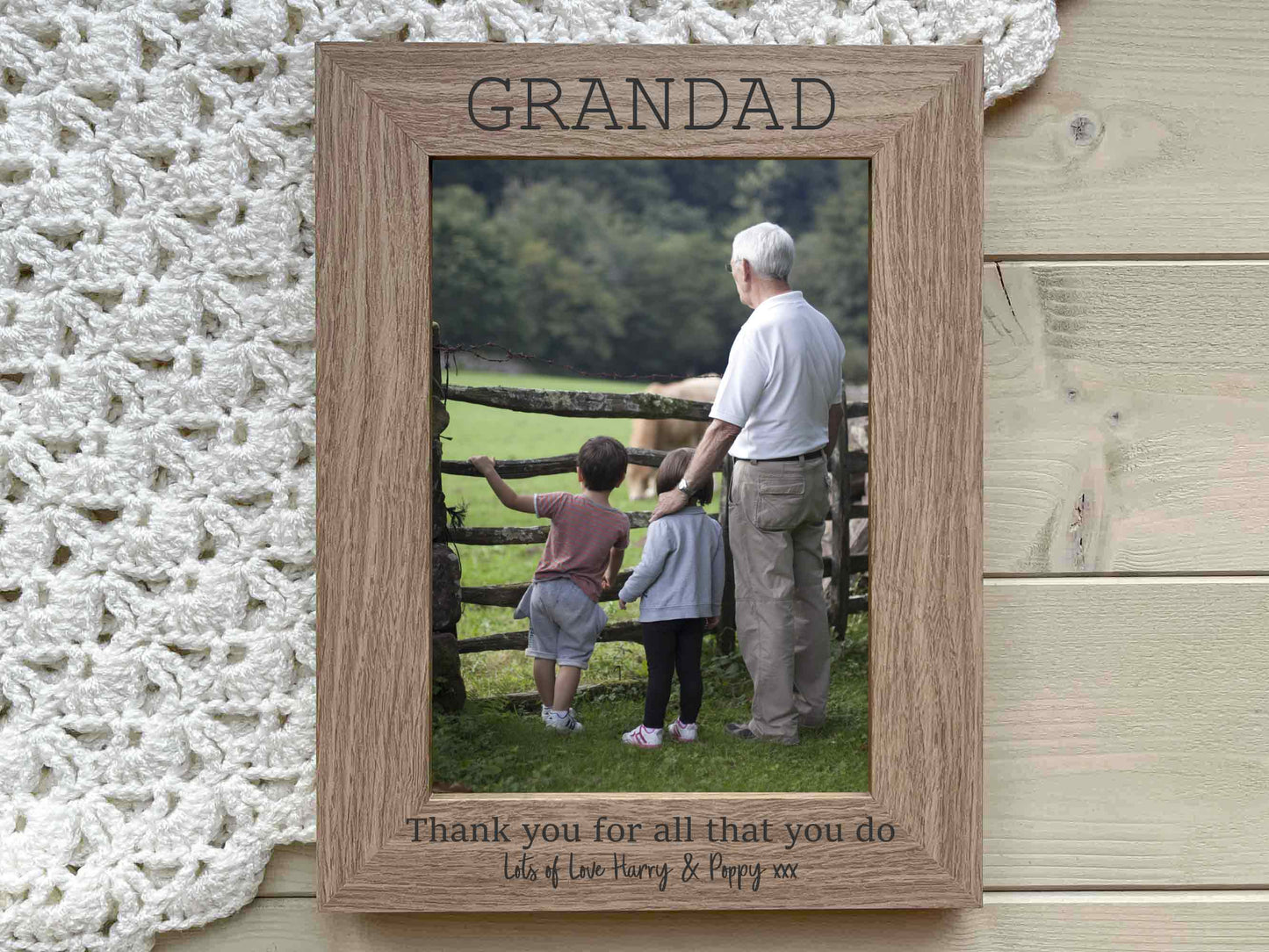 Thank You Grandad Engraved Picture Frame Gift