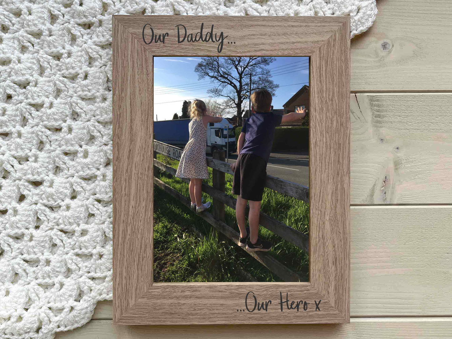 Gift For Dad Our Daddy Our Hero Photo Frame