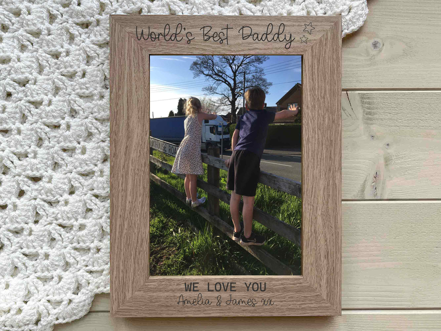 Personalised Engraved Worlds Best Dad Picture Frame