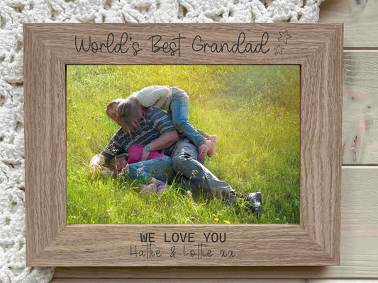 World's Best Grandad Personalised Phot Frame Gift Father's Day Gitf Birthday Gift Christmas Gift