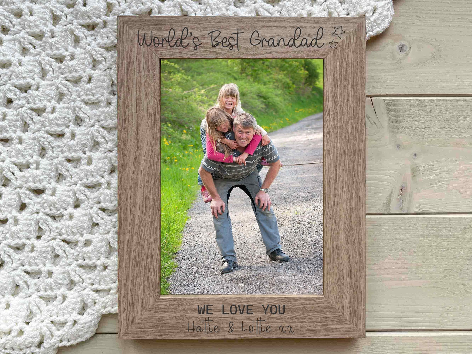 Personalised Engraved Worlds Best Grandad Picture Frame