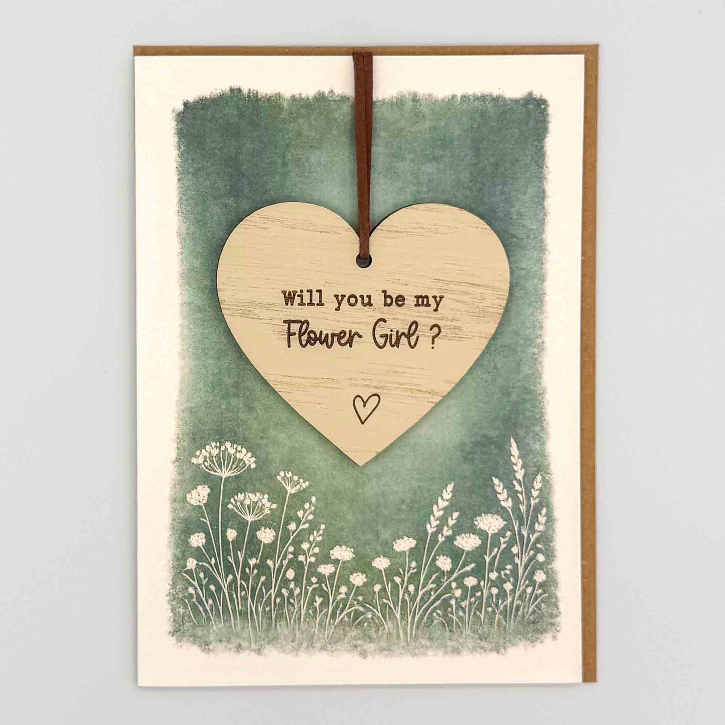 Keepsake Card - Be My Flower Girl Heart