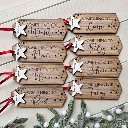 Set of 4 or 8 Christmas Something you tags