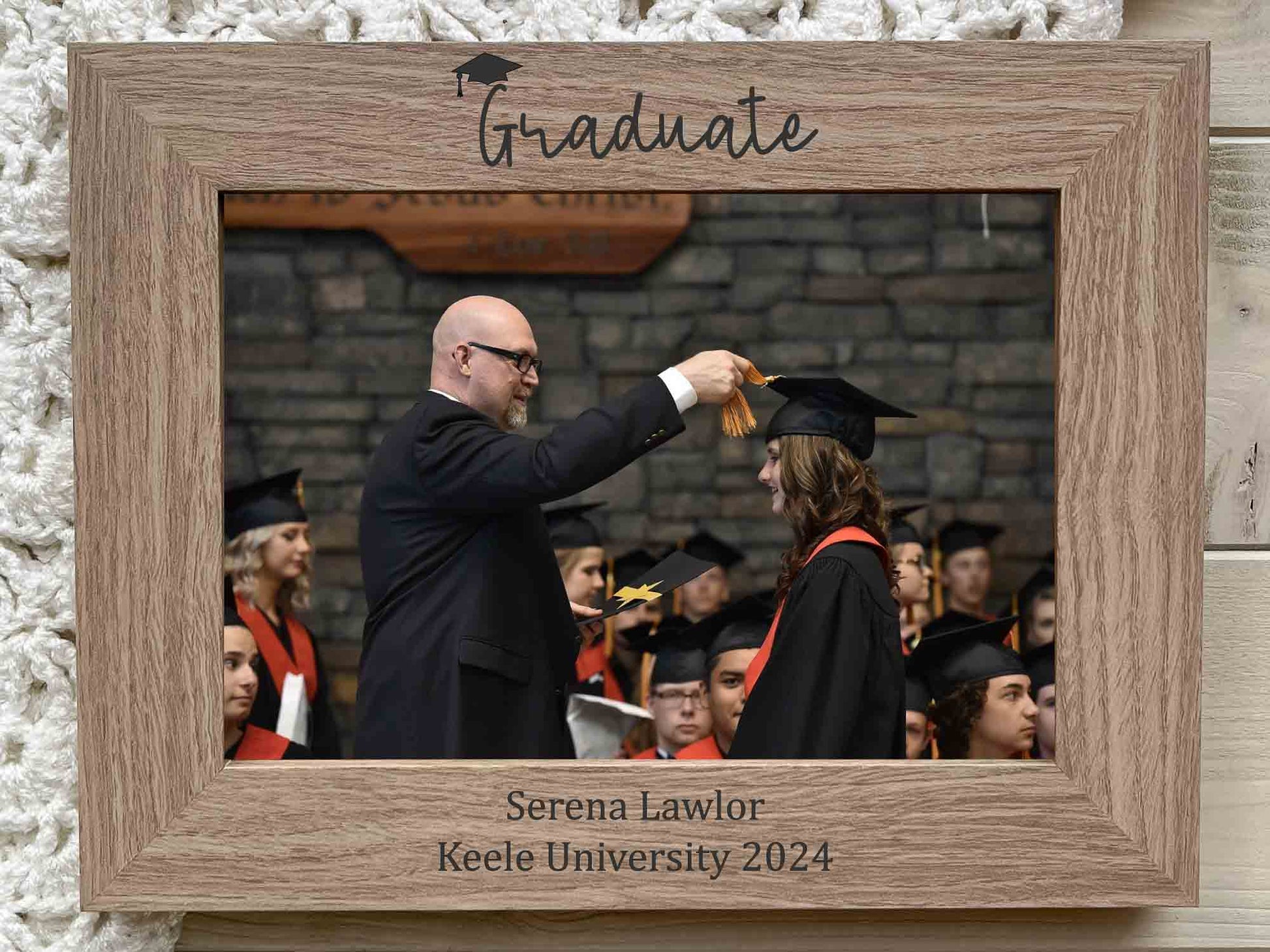 Gift for graduate. Personalised photo frame