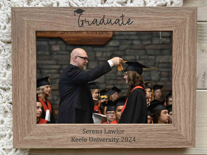 Gift for graduate. Personalised photo frame