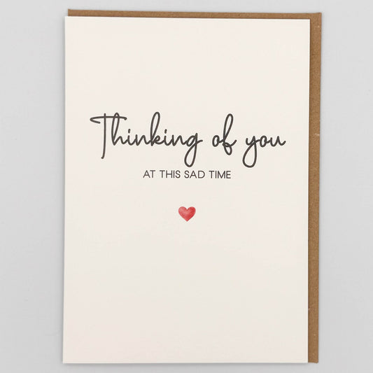 Thinking Of You At This Sad Time Greeting Card
