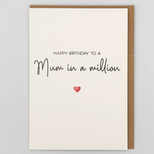 Happy Birthday Mum In A Million Greeting Card