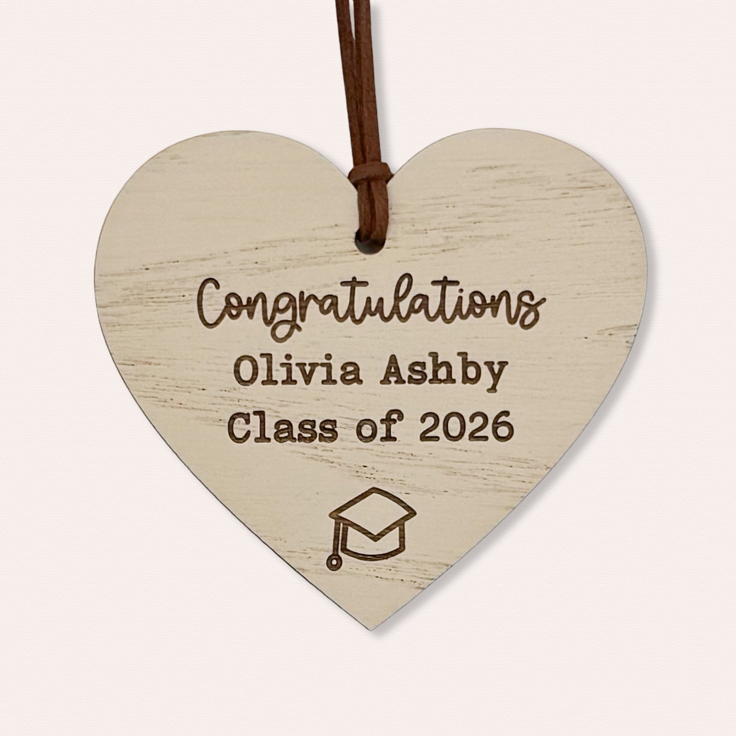 Personalised Congratulations Class of 2026 Heart Gift
