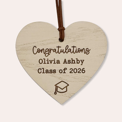 Personalised Congratulations Class of 2026 Heart Gift