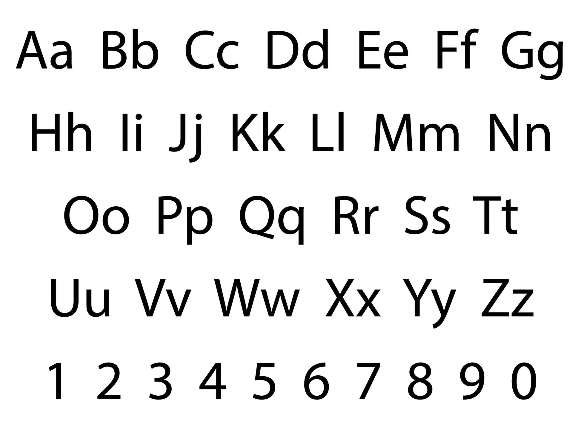 font example