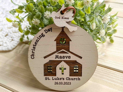 Personalised Christening Bauble Gift