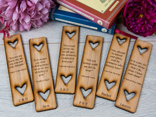 Classic novel quotes on bookmarks present gift collection 