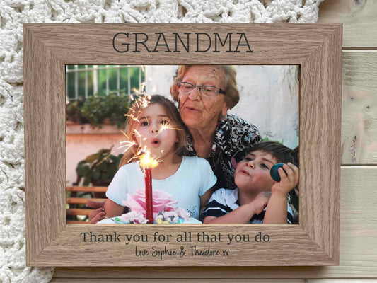 Thank You Grandma Nanny Gran Nana Photo Frame Gift