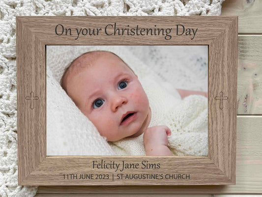 Personalised Christening Day Photo Frame Gift