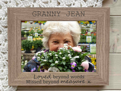 Loved Beyond Words, Missed Beyond Measure Memorial Photo Frame