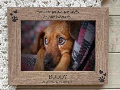 Personalised pet memorial photo frame, dog memorial, cat memorial