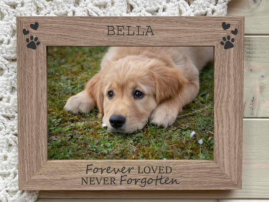 Pet memorial photo frame, dog memorial, cat memorial remembrance piture frame keepsake