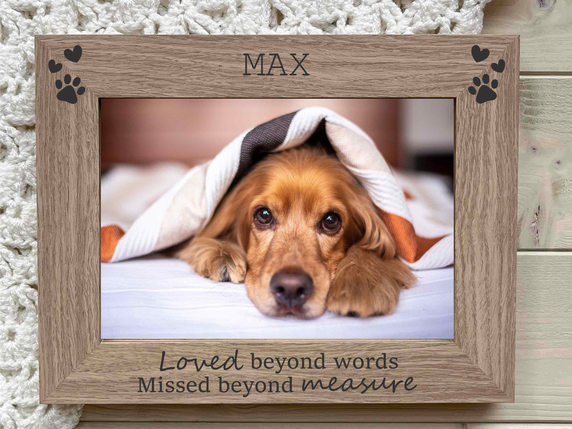 Pet Memorial Photo Frame Love Beyond Words Missed Beyond Measure