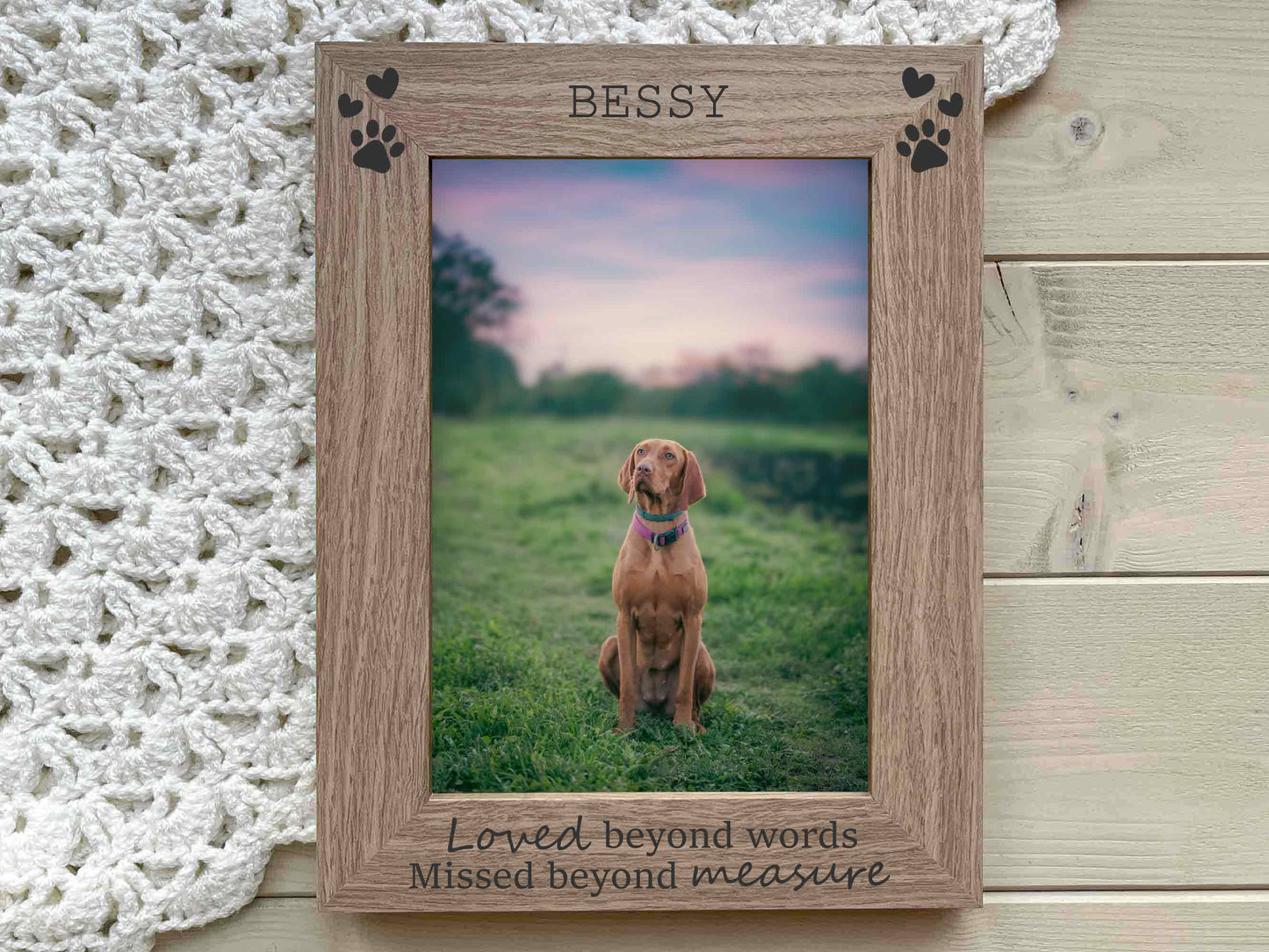 Pet memorial picture frame gift, dog picture frame, cat picture frame