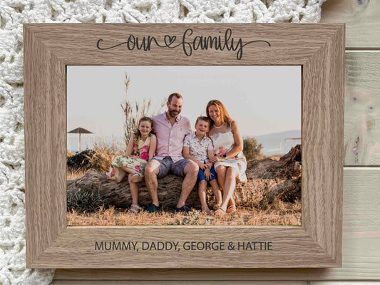 Personalised Our Family Photo Frame