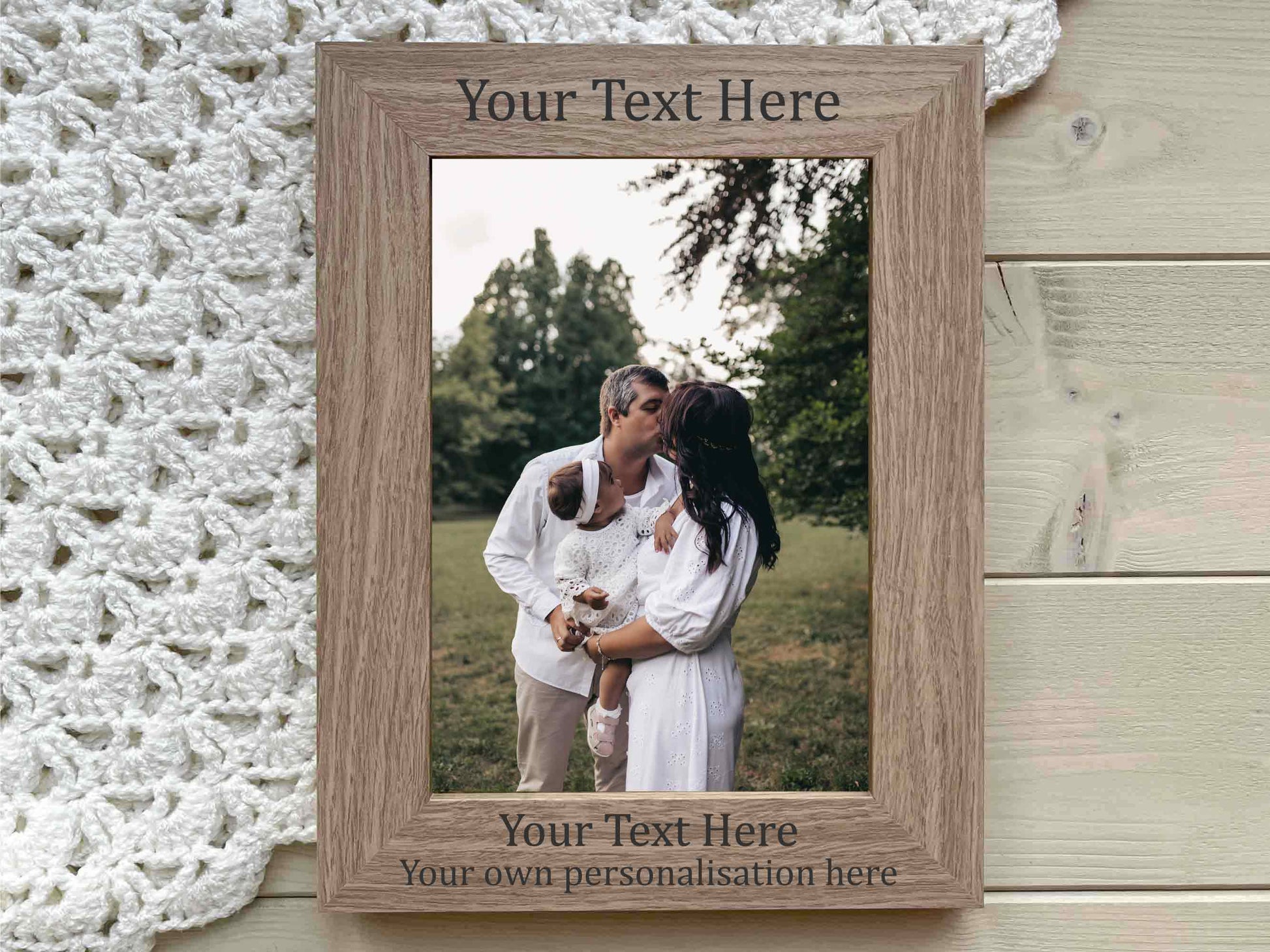 Custom engraved wooden picture Frame