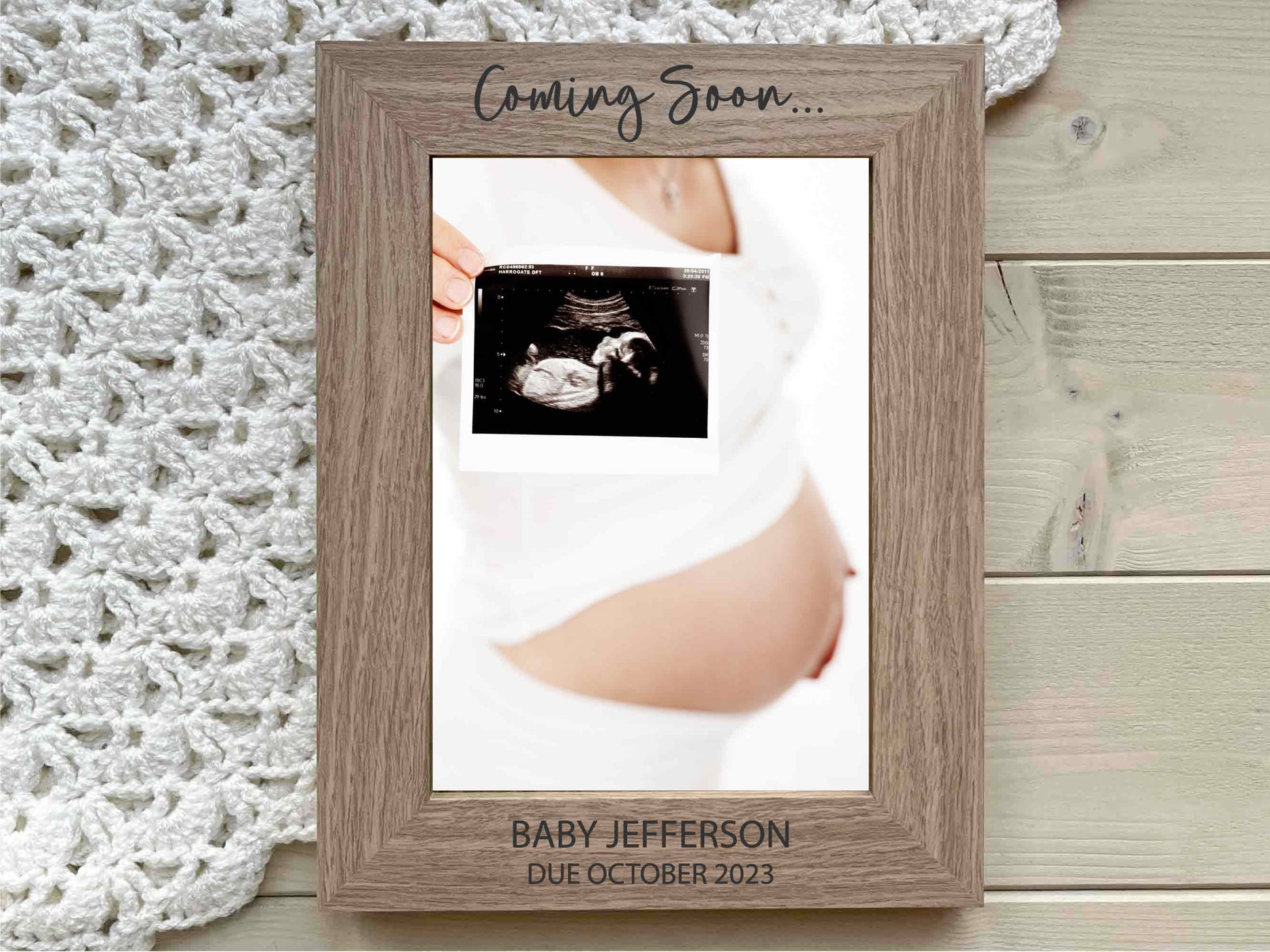 Pregnancy announcement Baby scan Photo Frame