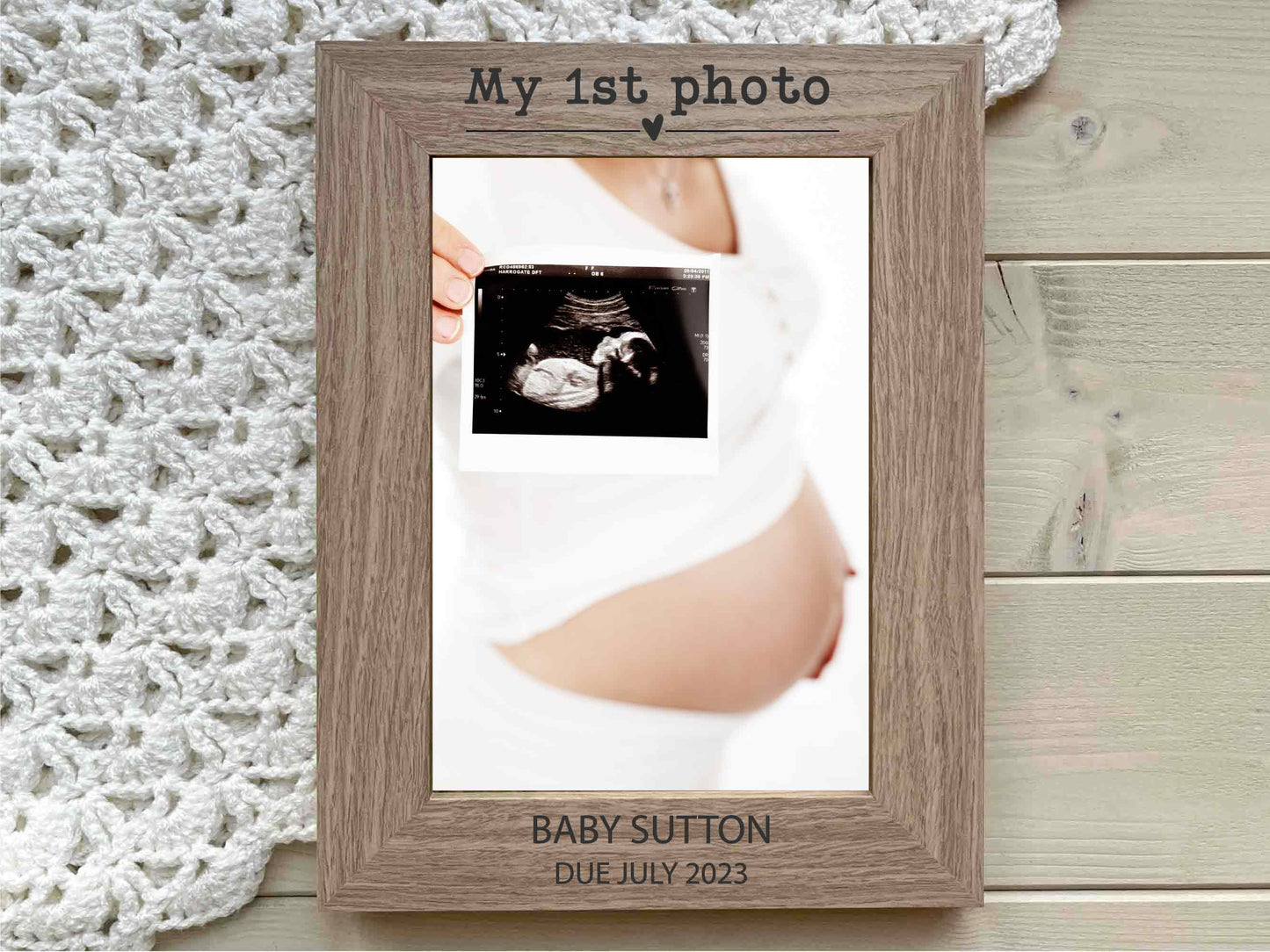 First Scan Photo Pregnancy Announcement Picture Frame