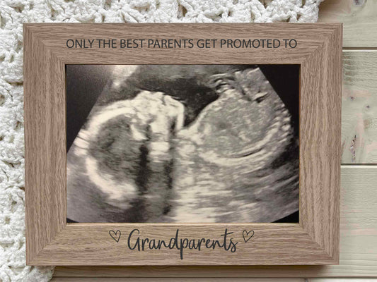Best parents get promoted to grandparents photo frame