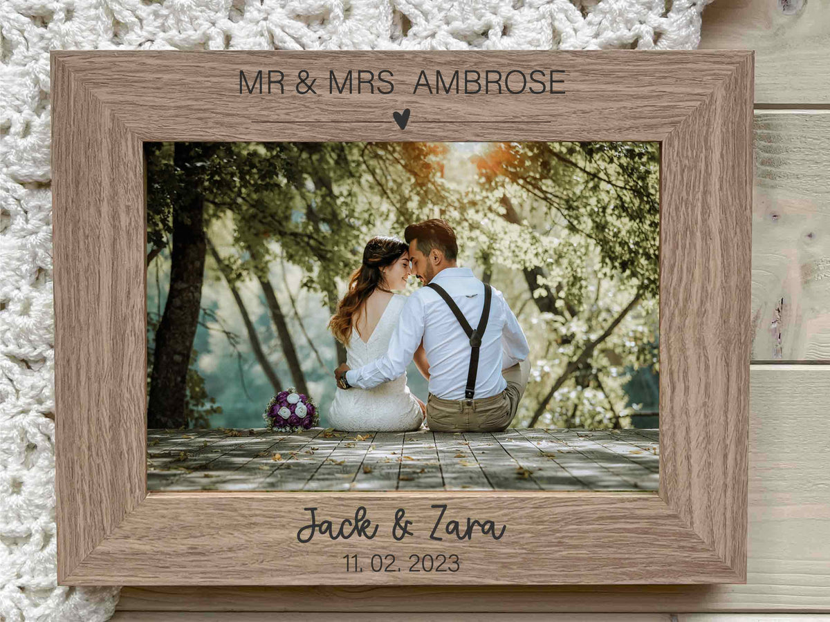Mrs. Photo Mr And Mrs Frame Isaac Jacobs Wood Sentiments “Mr & Mrs” Picture
