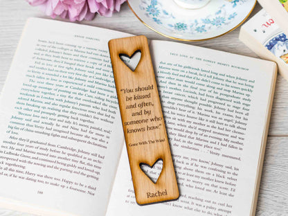 Gone with the wind quote on personalised bookmark