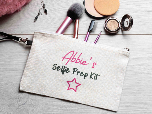 Personalised Makeup Bag, selfie prep kit