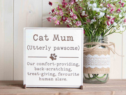 Cat Mum Definition Sign